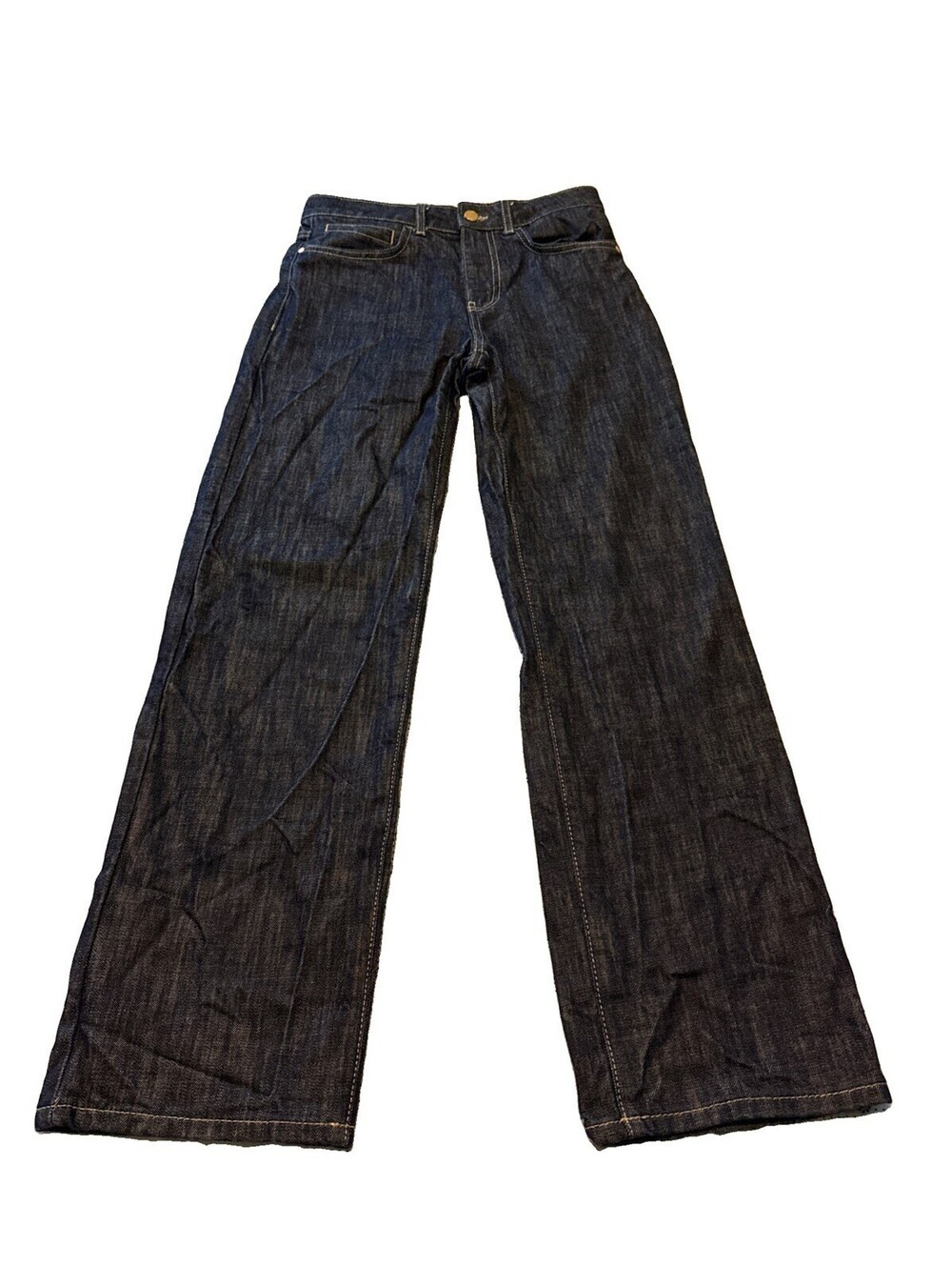 Zara Jeans Womens Dark Wash Mid Rise Straight Leg Denim 5 Pockets Size 4 EUC